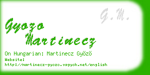 gyozo martinecz business card